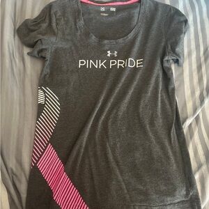 Under Armour Gray and Pink Short Sleeve Tee